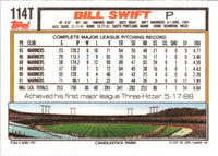 1992 Topps Traded Bill Swift #114T