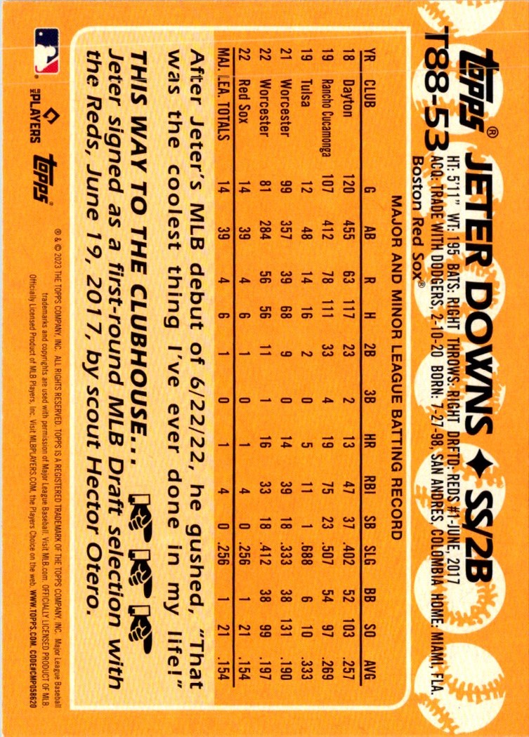 2023 Topps Jeter Downs