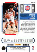2022 Panini Contenders Season Ticket Saddiq Bey