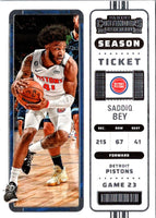 2022 Panini Contenders Season Ticket Saddiq Bey #40