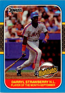 1987 Donruss Highlights Darryl Strawberry