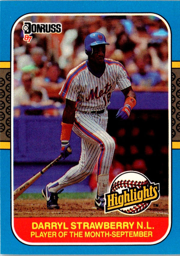 1987 Donruss Highlights Darryl Strawberry #49