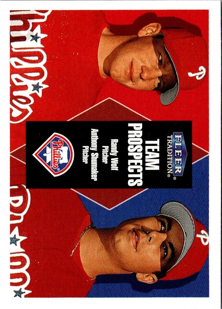 2000 Fleer Tradition Randy Wolf/Anthony Shumaker