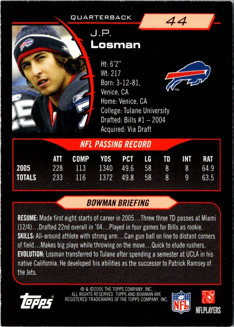 2006 Bowman J.P. Losman