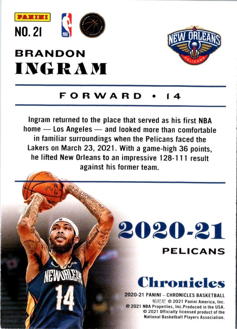 2020 Panini Chronicles Brandon Ingram