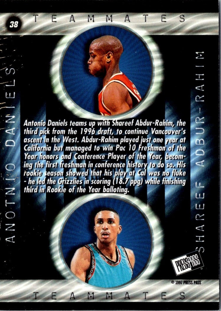 1997 Press Pass Double Threat Red Antonio Daniels/Shareef Abdur-Rahim