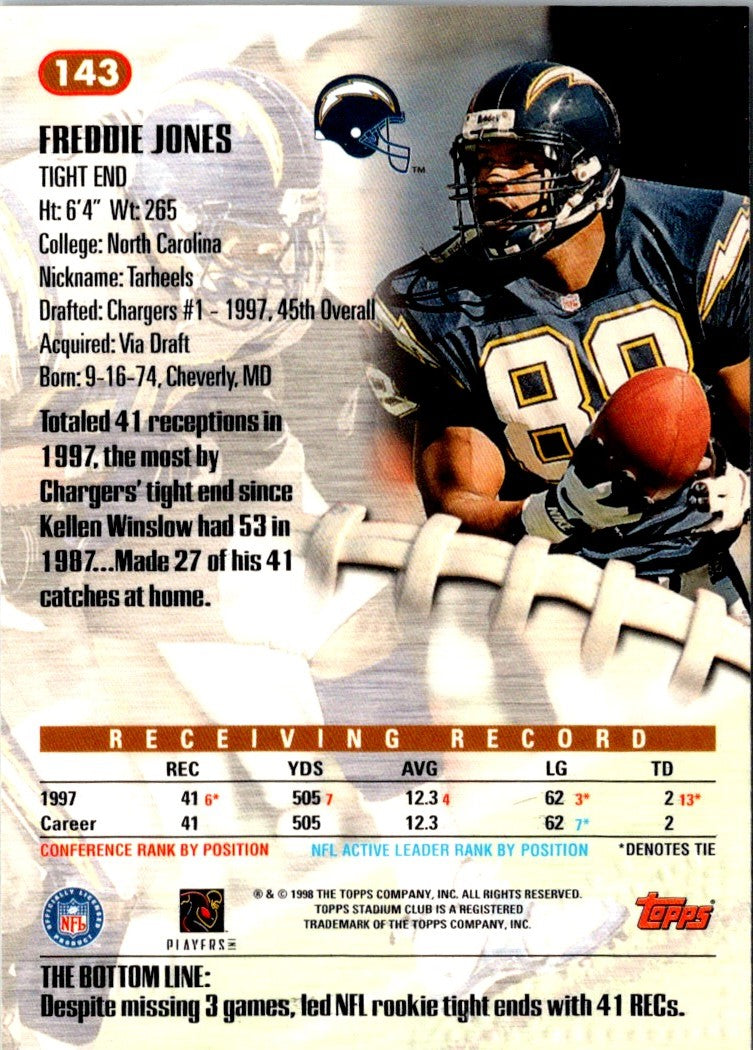 1998 Stadium Club Freddie Jones