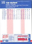 1987 Fleer Glossy Tim Burke