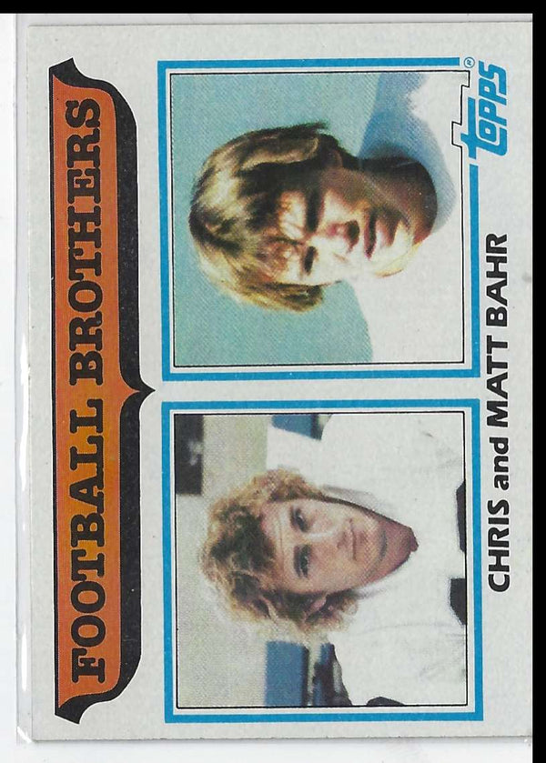 1982 Topps Chris Bahr/Matt Bahr #263 A