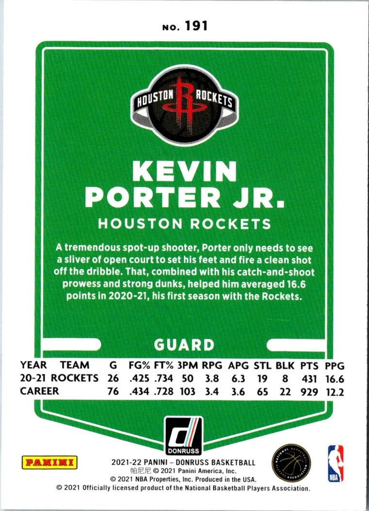 2021 Donruss Holo Red and Gold Laser Kevin Porter Jr.