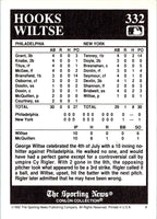 1992 Conlon Collection TSN Hooks Wiltse #332