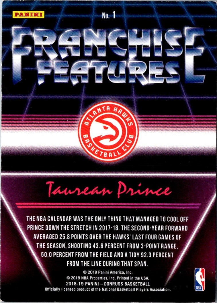 2018 Donruss Franchise Features Taurean Prince