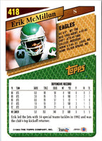 1993 Topps Erik McMillan #418
