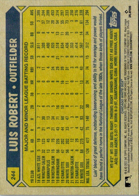 2022 Topps 1987 Baseball Autographs Gold Luis Robert #87BA-LR