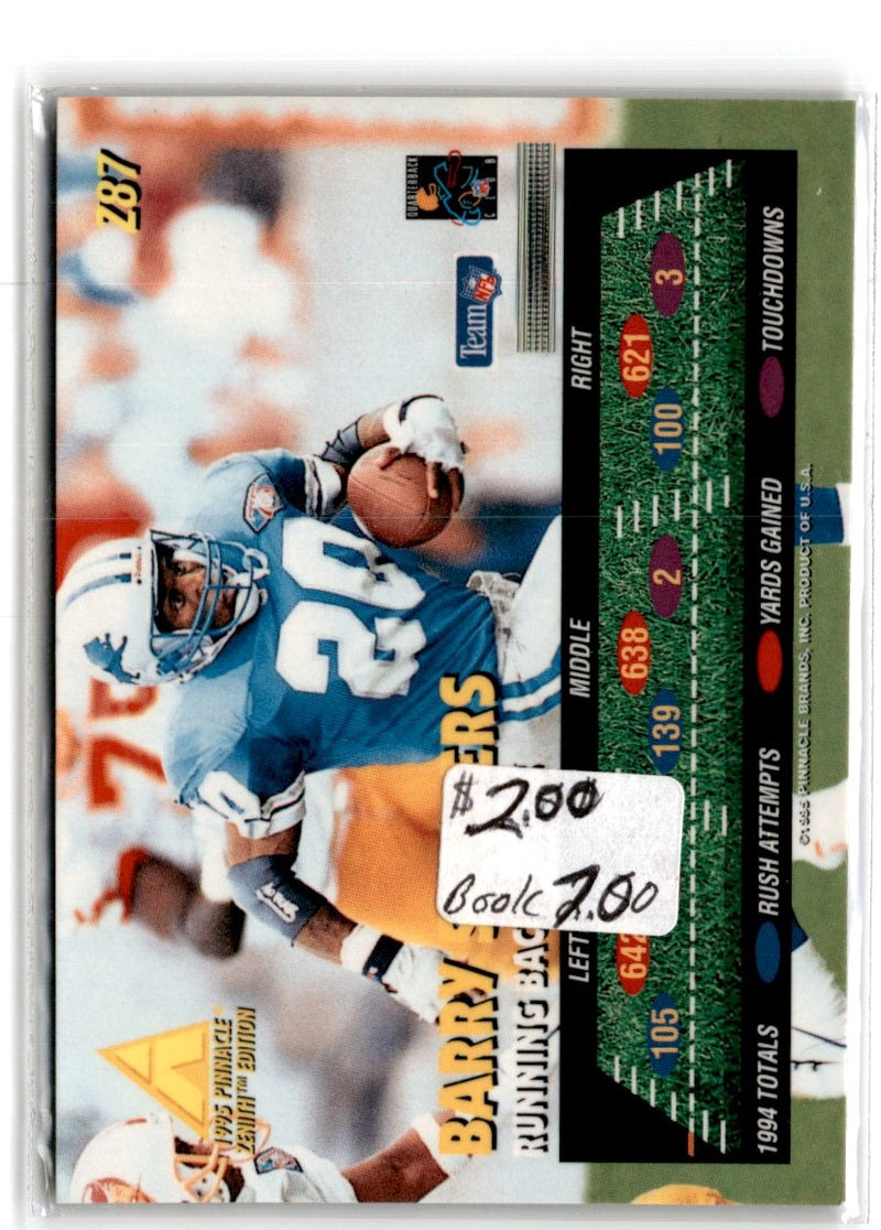 1995 Pinnacle Club Collection Spotlight Barry Sanders