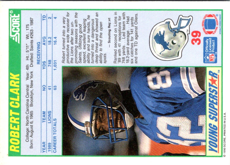 1990 Score Young Superstars Robert Clark