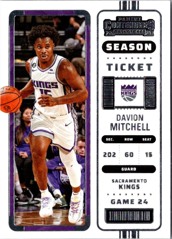 2022 Panini Contenders Season Ticket Davion Mitchell #59