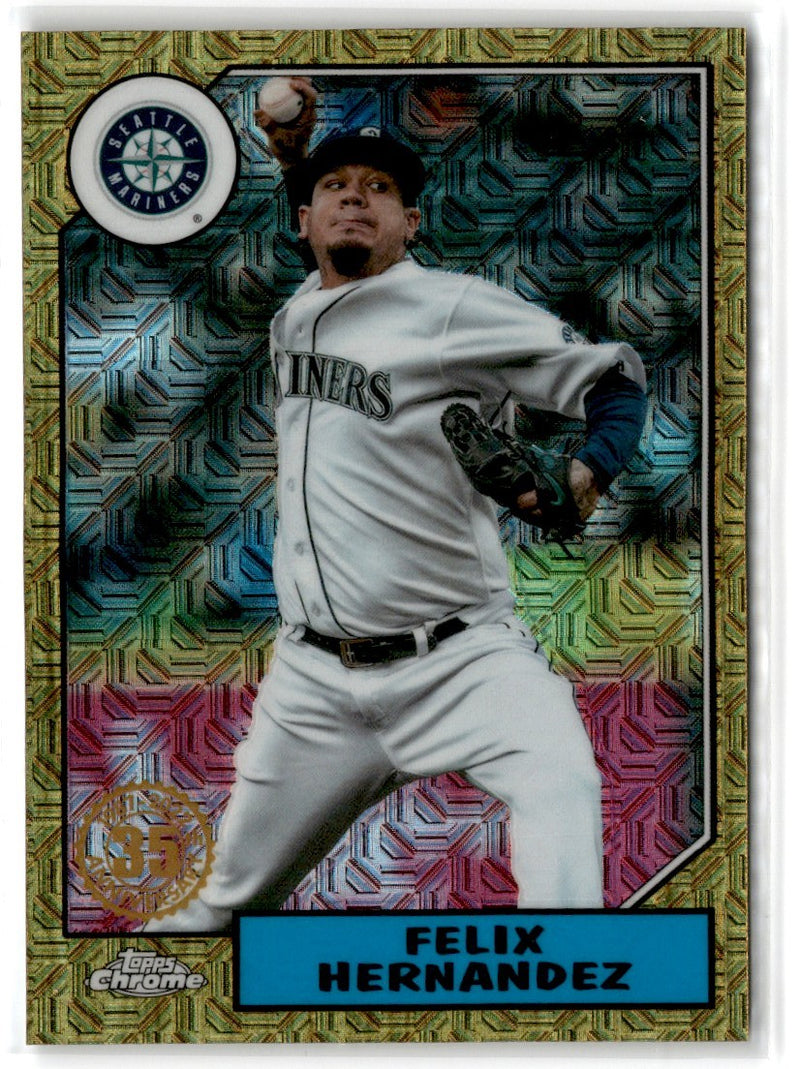 2022 Topps Chrome Platinum Anniversary Gold Prism Refractor Felix Hernandez