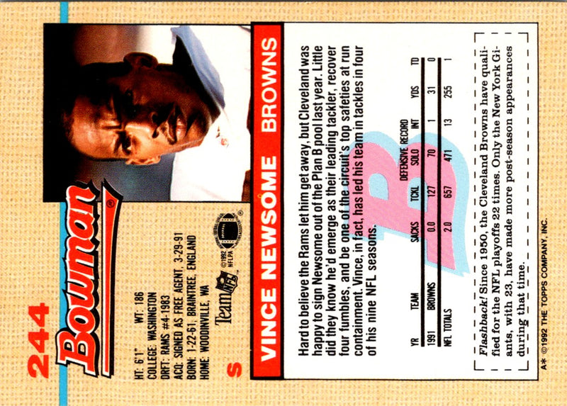 1992 Bowman Vince Newsome