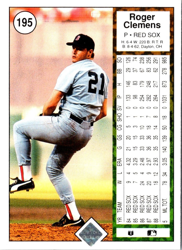 1989 Upper Deck Roger Clemens