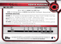 2022 Bowman Draft Baseball Kenya Huggins #BD-140 Rookie
