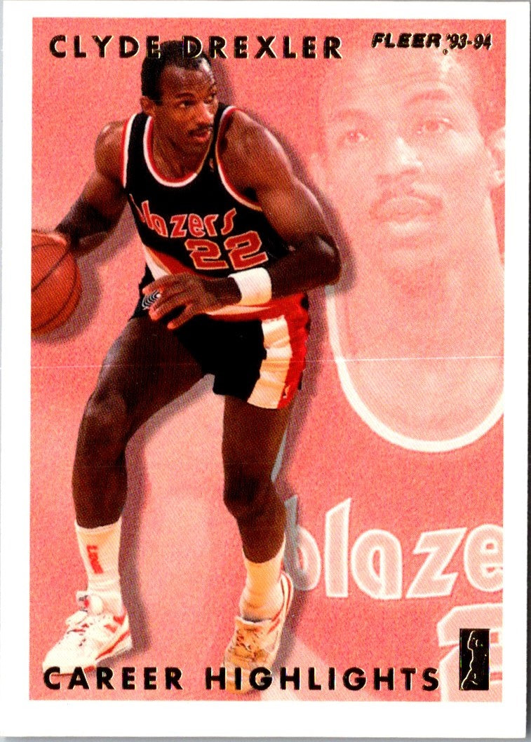 1993 Fleer Clyde Drexler Career Highlights Clyde Drexler