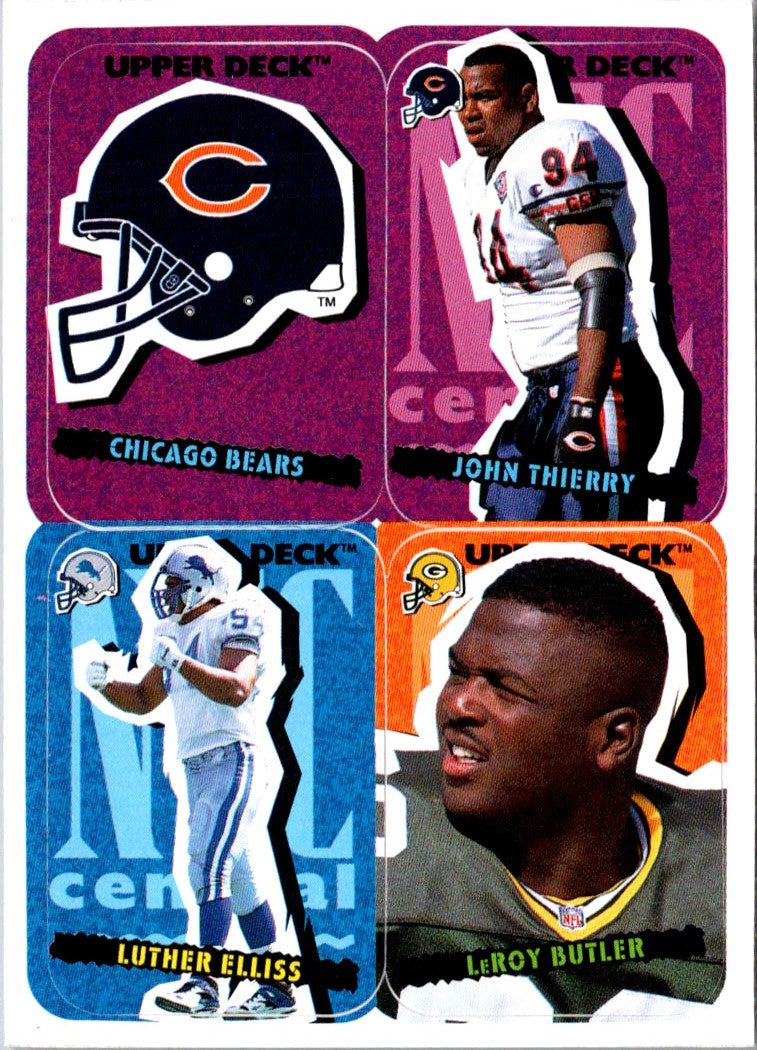 1995 Collector's Choice Update Stick-Ums Chicago Bears/John Thierry/Luther Elliss/LeRoy Butler