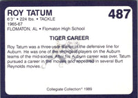 1989 Collegiate Collection Auburn Coke 580 Roy Tatum #487