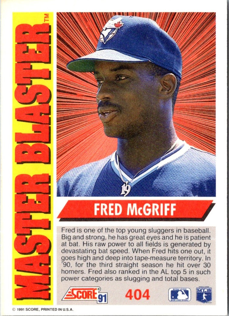 1991 Score Fred McGriff