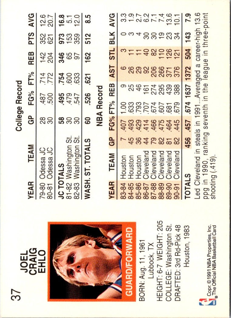 1991 Hoops Craig Ehlo