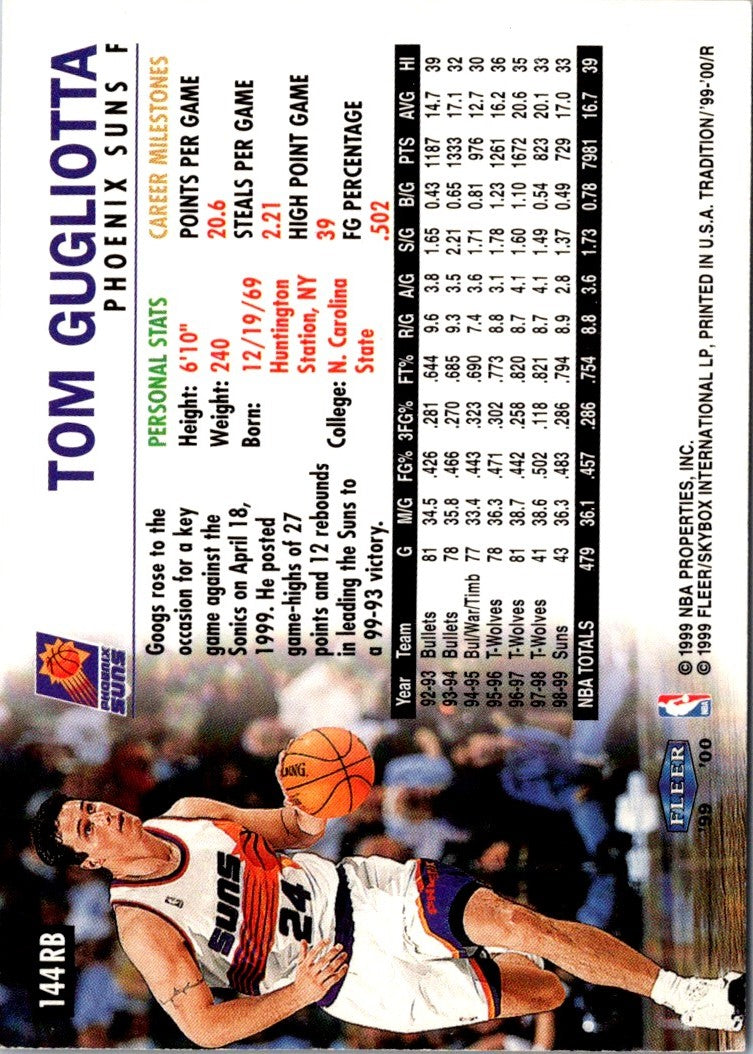 1999 Fleer Tradition Tom Gugliotta