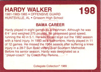 1989 Collegiate Collection Alabama Coke 580 Hardy Walker #198