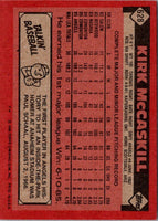 1986 Topps Kirk McCaskill #628 Rookie