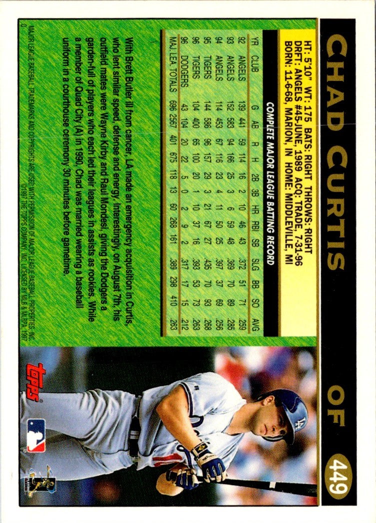 1997 Topps Chad Curtis