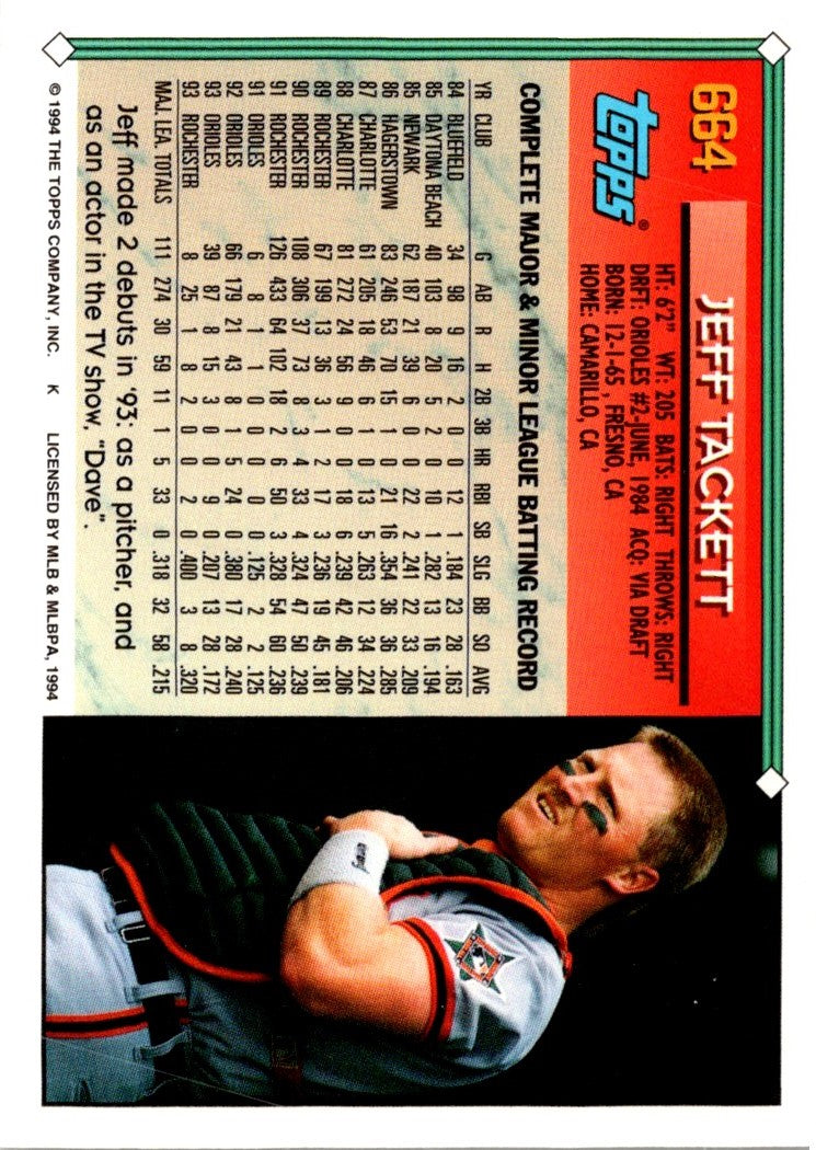 1994 Topps Jeff Tackett