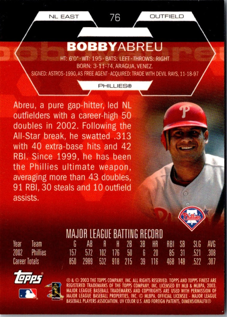 2003 Finest Bobby Abreu