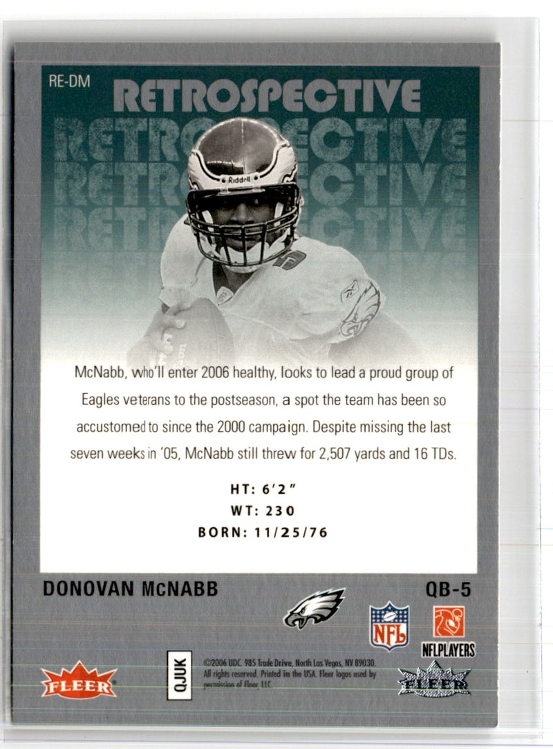 2006 Fleer Hot Prospects Retrospective Donovan McNabb