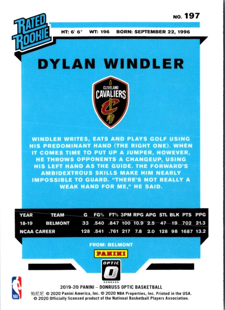 2019 Donruss Optic Dylan Windler