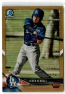 2018 Bowman Draft Chrome Gold Refractor Jeren Kendall
