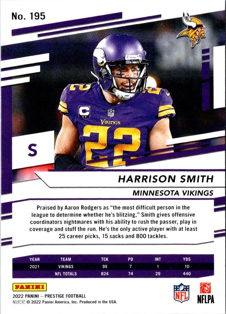 2022 Panini Prestige Harrison Smith