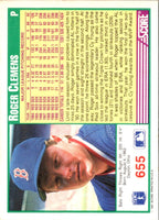 1991 Score Roger Clemens #655