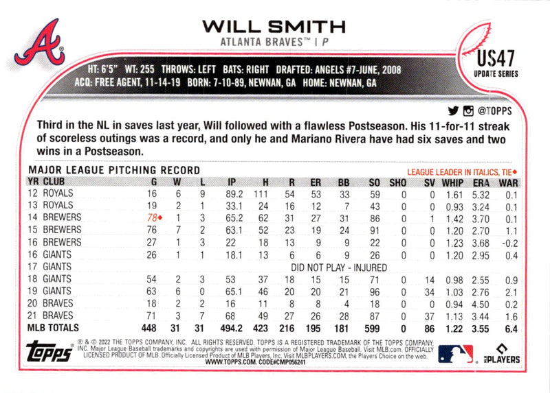 2022 Topps Update Will Smith