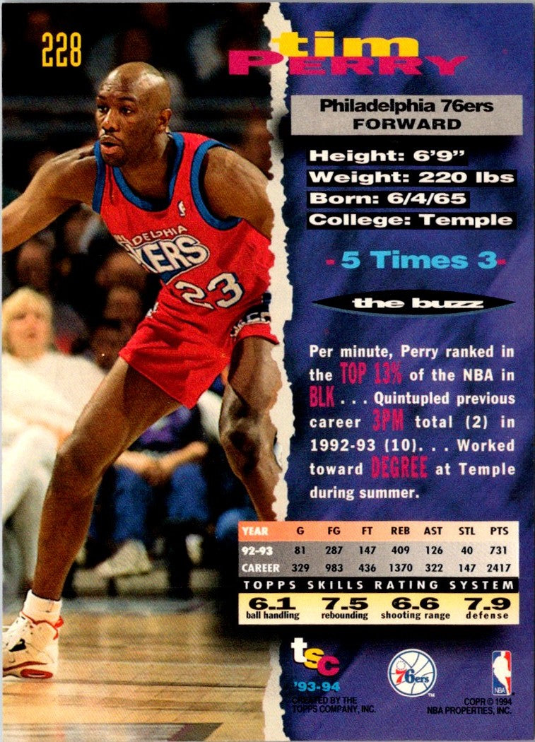 1993 Stadium Club Tim Perry