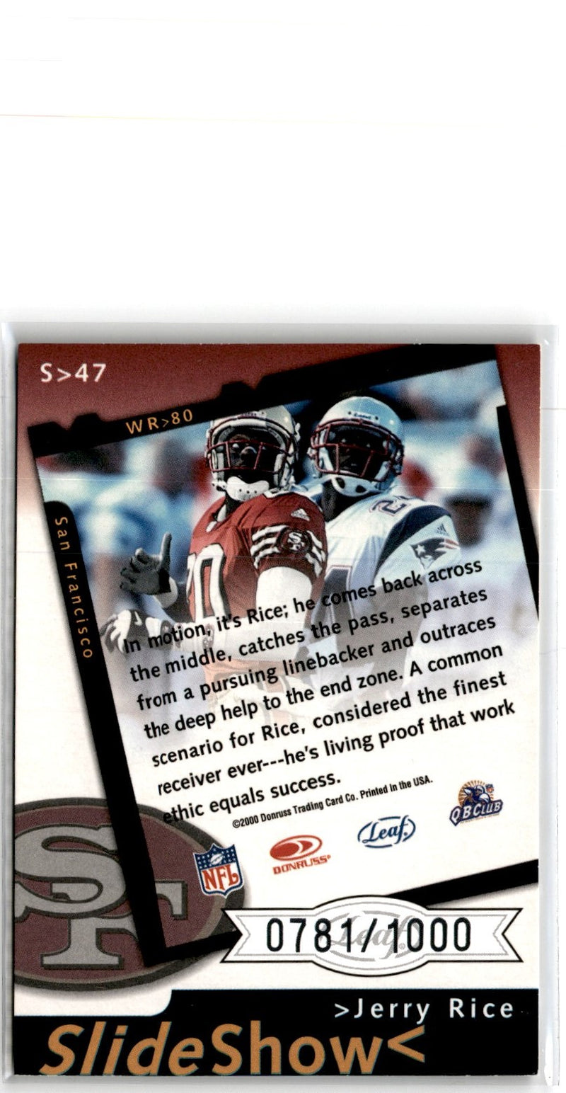 2000 Leaf Rookies & Stars SlideShow Jerry Rice