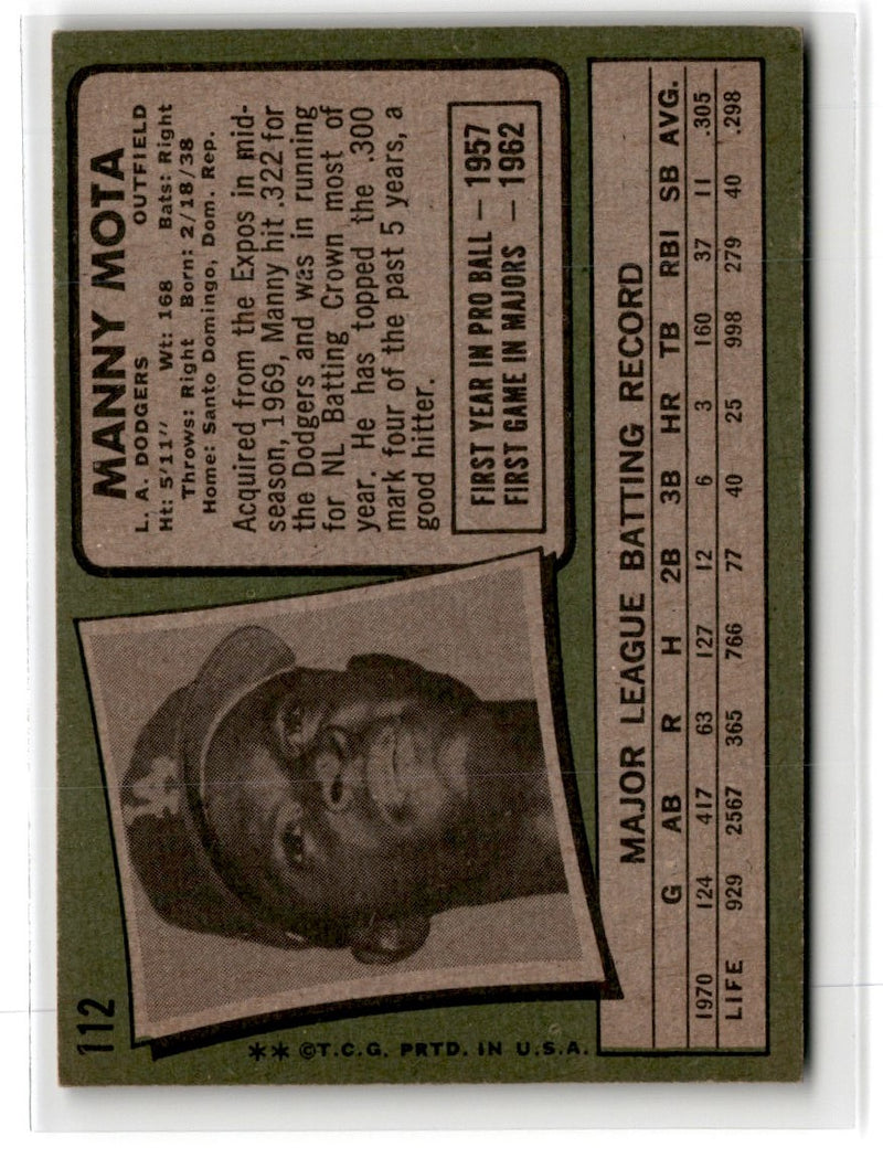 1971 Topps Manny Mota