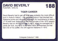 1989 Collegiate Collection Auburn Coke 580 David Beverly #188
