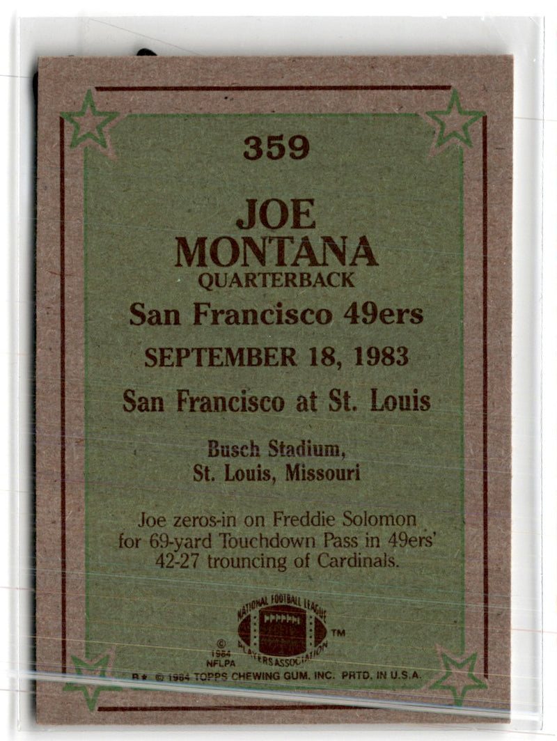 1984 Topps Joe Montana