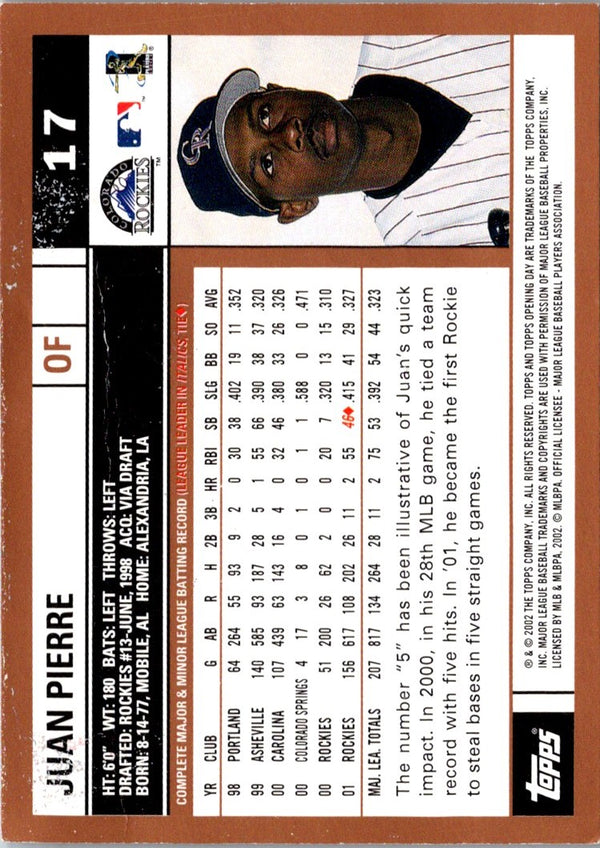 2003 Topps Total Juan Pierre #621