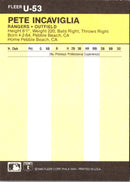 1986 Fleer Update Pete Incaviglia