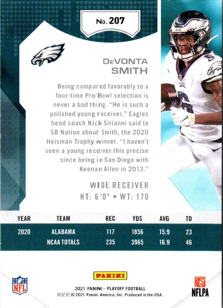 2021 Panini Playoff Kickoff DeVonta Smith